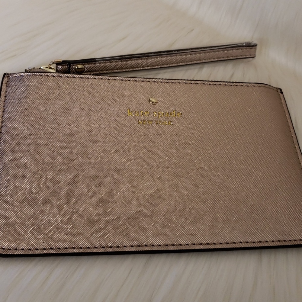 New Rose Gold Kate Spade Wrislet Clutch - Picture 3 of 5